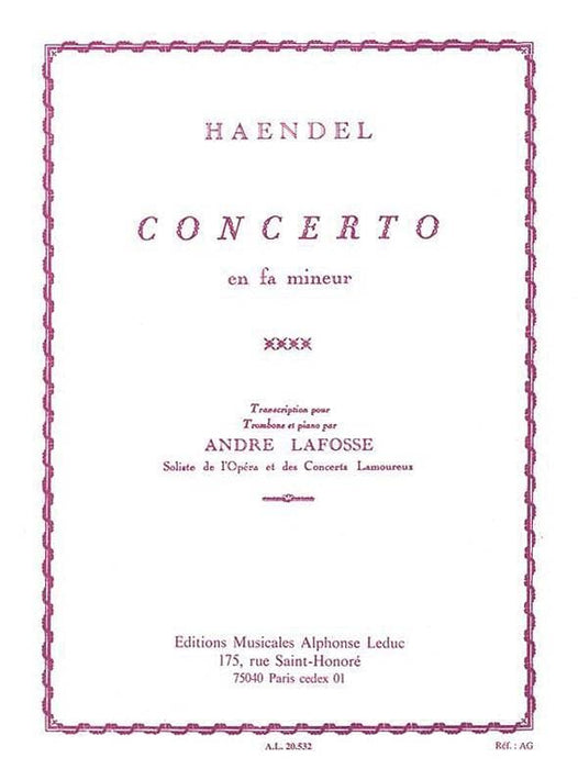 Concerto In F Minor (trombone And Piano) 韓德爾 協奏曲 長號 鋼琴 | 小雅音樂 Hsiaoya Music