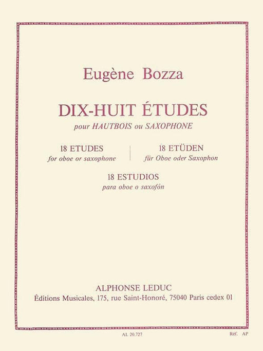 18 Etudes For Oboe Or Saxophone (oboe And Saxophone) 雙簧管 薩氏管練習曲 | 小雅音樂 Hsiaoya Music