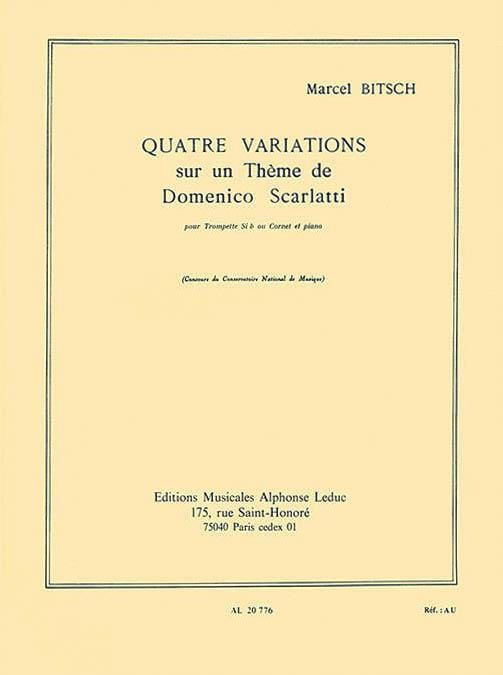 Quatre Variations Sur Un Theme De Domenico Scarlatti Pour Trompette (ou Cornet) Et Pian 短號 變奏曲 小號 | 小雅音樂 Hsiaoya Music
