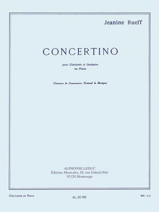Concertino Op 15 Pour Clarinette Et Orchestre Version Clarinette Et Piano 小協奏曲 鋼琴 | 小雅音樂 Hsiaoya Music