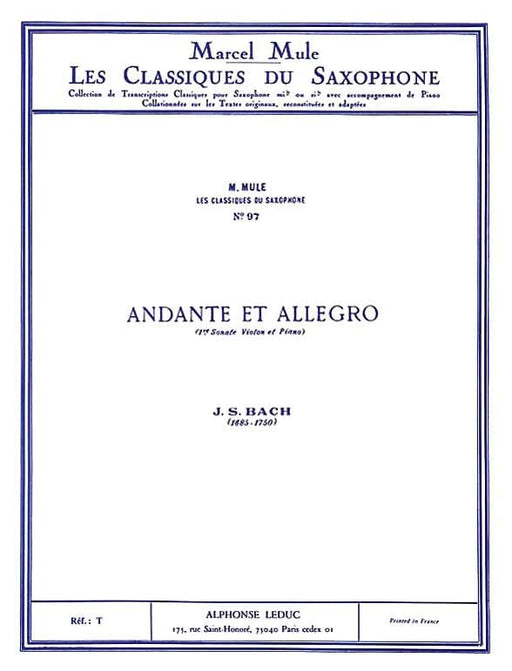Andante Et Allegro (classiques No.97) (saxophone-alto & Piano) 巴赫‧約翰瑟巴斯提安 行板 鋼琴 | 小雅音樂 Hsiaoya Music