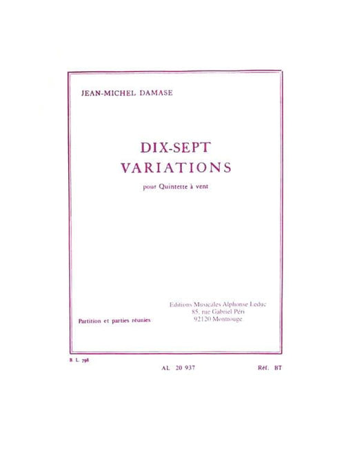 17 Variations For Wind Quintet 變奏曲管樂五重奏 變奏曲 | 小雅音樂 Hsiaoya Music