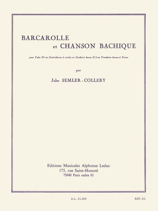 Barcarolle And Bacchanalian Song, For Tuba, Double Bass, Bass Sa 低音號 | 小雅音樂 Hsiaoya Music