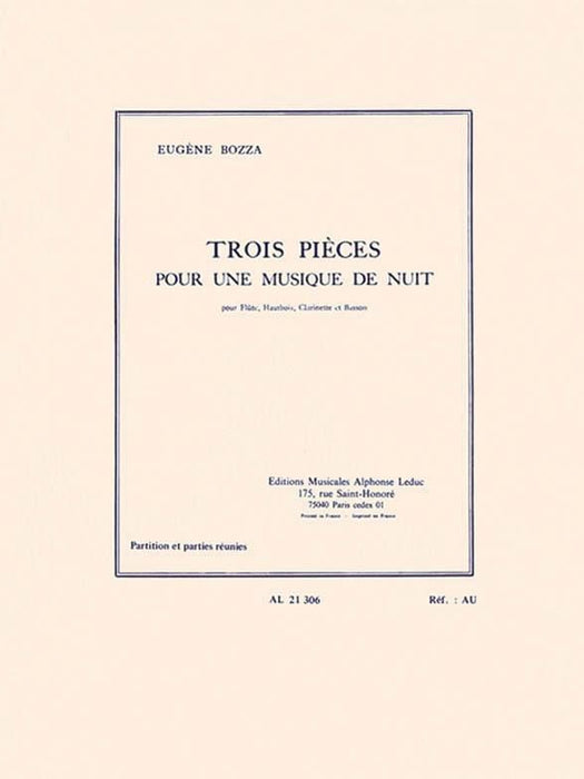 Trois Pieces Pour Une Musique De Nuit (flute/oboe/clarinet/bassoon) 小品 | 小雅音樂 Hsiaoya Music