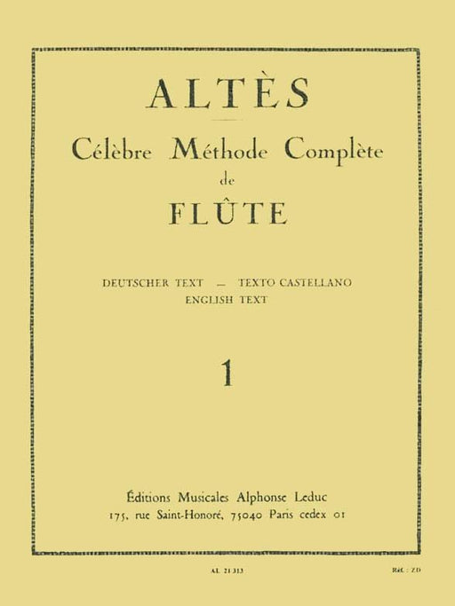 Joseph-henri Altes - Celebre Methode Complete De Flute , Vol. 1 長笛 | 小雅音樂 Hsiaoya Music