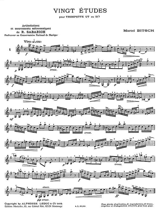 Vingt Etudes for Trumpet 小號 練習曲 | 小雅音樂 Hsiaoya Music