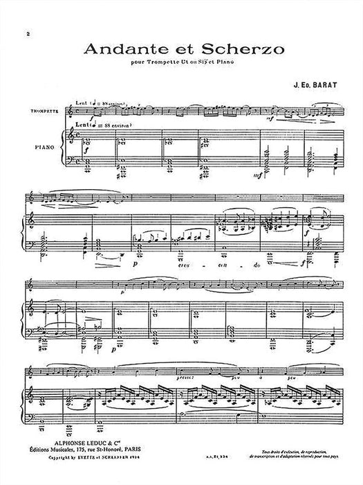 Andante and Scherzo Trumpet and Piano 行板 詼諧曲 鋼琴 小號(含鋼琴伴奏) | 小雅音樂 Hsiaoya Music