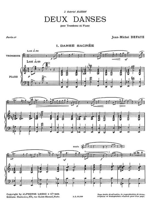Two Dances for Trombone and Piano 舞曲 長號(含鋼琴伴奏) | 小雅音樂 Hsiaoya Music