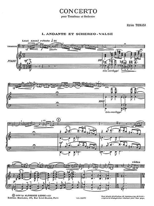 Concerto pour Trombone et Orchestre (Piano Reduction) 協奏曲長號 鋼琴 長號(含鋼琴伴奏) | 小雅音樂 Hsiaoya Music