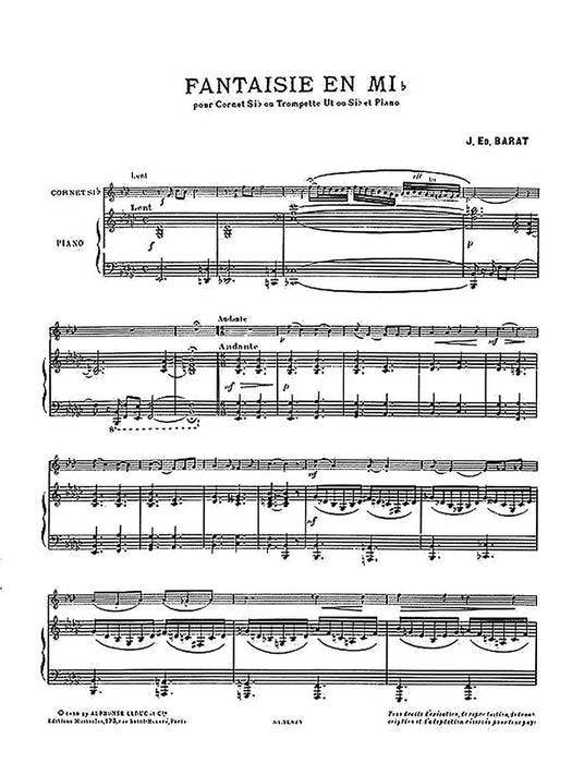 Fantaisie En Mi Bémol for Cornet or Trumpet and Piano 短號 小號(含鋼琴伴奏) | 小雅音樂 Hsiaoya Music