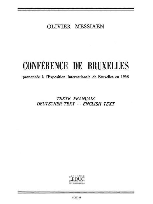 Conference De Bruxelles (book) 梅湘 | 小雅音樂 Hsiaoya Music