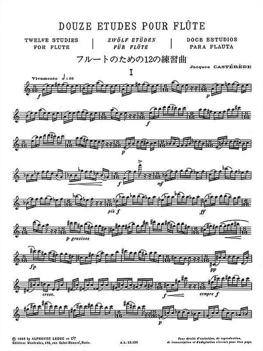 Douze Études Pour Flute [Twelve Studies for Flute] 長笛 | 小雅音樂 Hsiaoya Music