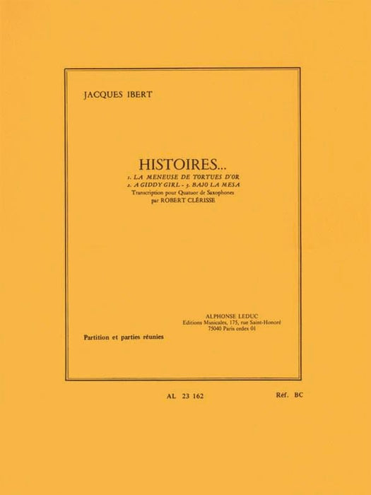 Histoires, 3 Pieces (saxophones 4) 伊貝爾 薩氏管 | 小雅音樂 Hsiaoya Music