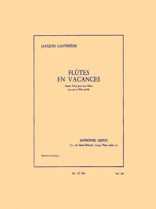 Jacques Casterede - Flutes En Vacances Pour 3 Ou 4 Flutes 長笛 | 小雅音樂 Hsiaoya Music