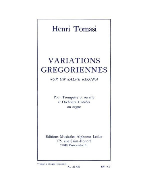 Variations Gregoriennes Sur Un Salve Regina (trumpet & Piano Or Organ) 變奏曲 小號 鋼琴管風琴 | 小雅音樂 Hsiaoya Music