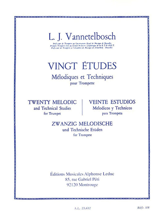 Vingt Études Mélodiques et Techniques pour Trompette [Twenty Melodic and Technical Studies for Trumpet] 小號 | 小雅音樂 Hsiaoya Music