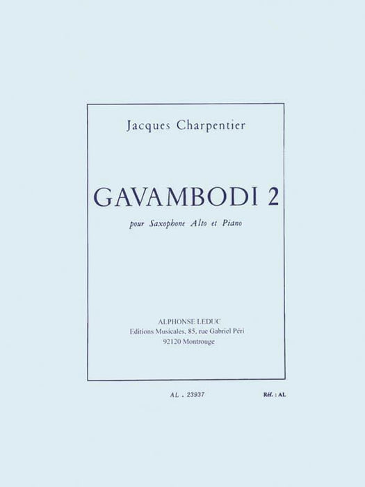 Gavambodi 2 (alto Saxophone And Piano) 中音薩氏管 鋼琴 | 小雅音樂 Hsiaoya Music
