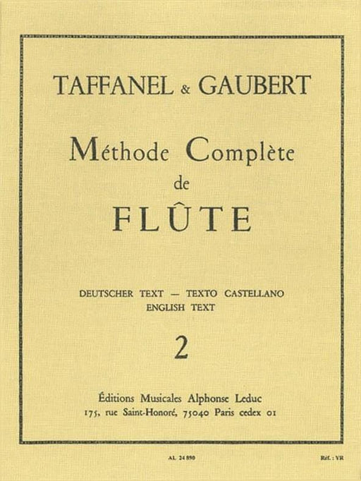 Paul Taffanel Et Philippe Gaubert - Methode Complete De Flute, Vol. 2 長笛 | 小雅音樂 Hsiaoya Music