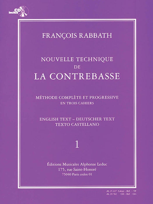 Nouvelle Technique de la Contrebasse - Volume 1 Méthode Complète et Progressive en Trois Cahiers 低音大提琴 | 小雅音樂 Hsiaoya Music