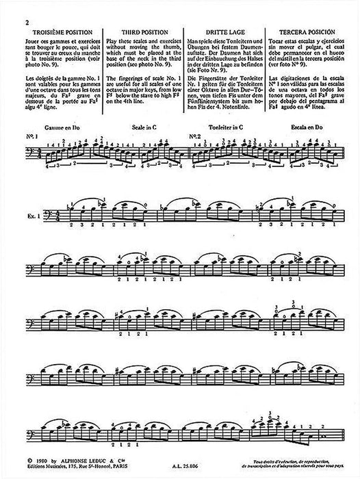 Nouvelle Technique de la Contrebasse - Volume 2 Méthode Complète et Progressive en Trois Cahiers 低音大提琴 | 小雅音樂 Hsiaoya Music