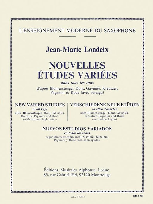 Jean-marie Londeix - Nouvelles Etudes Variees, Pour Saxophone 薩氏管 練習曲 | 小雅音樂 Hsiaoya Music