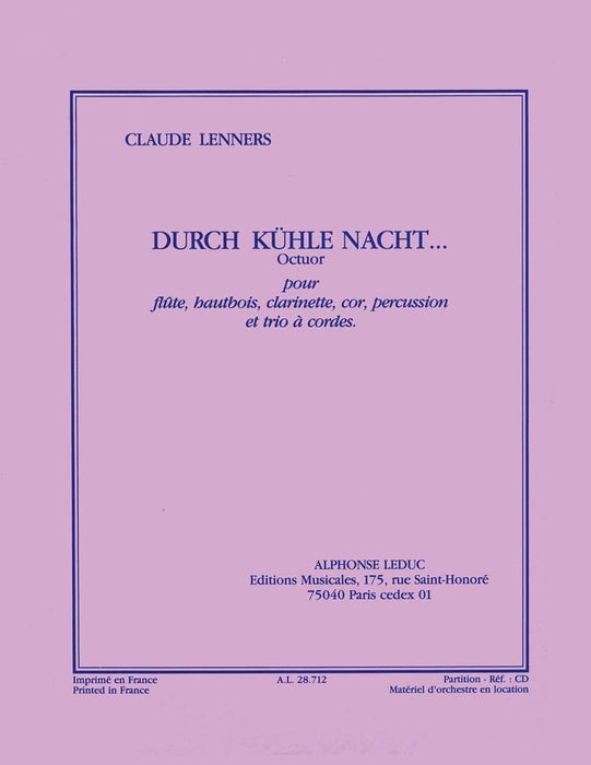 Lenners Durch Kuehle Nacht Wind & Strings Score/parts 管樂 弦樂器 弦樂 | 小雅音樂 Hsiaoya Music