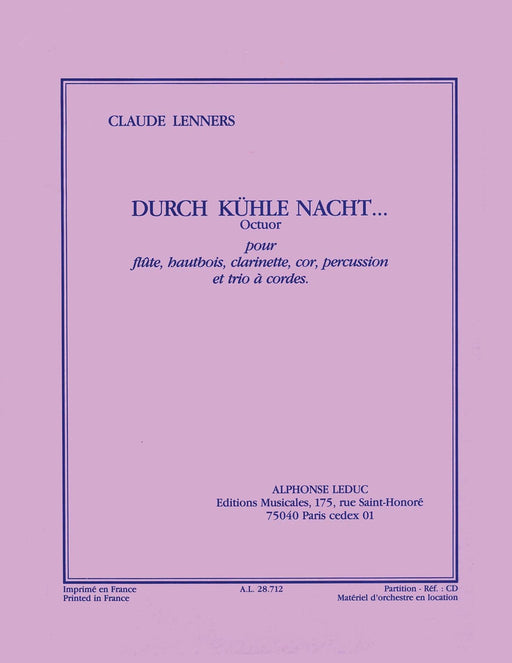 Lenners Durch Kuehle Nacht Wind & Strings Score/parts 管樂 弦樂器 弦樂 | 小雅音樂 Hsiaoya Music