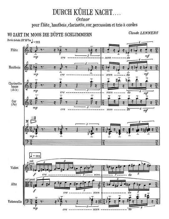 Lenners Durch Kuehle Nacht Wind & Strings Score/parts 管樂 弦樂器 弦樂 | 小雅音樂 Hsiaoya Music