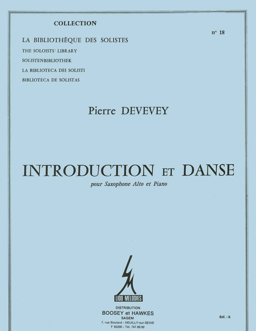 Devevey Introduction Et Danse Lm018 Alto Saxophone & Piano Book 導奏 中音薩氏管 鋼琴 薩氏管 | 小雅音樂 Hsiaoya Music