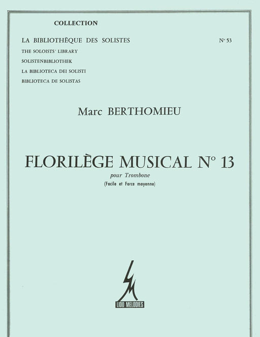 Berthomieu Florilege Musical No 13 Lm053 Trombone Solo Book 長號 | 小雅音樂 Hsiaoya Music