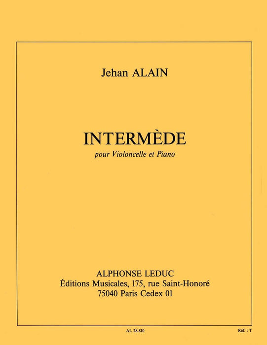 Alain Jehan Intermede Cello & Piano Book 大提琴 鋼琴 大提琴 | 小雅音樂 Hsiaoya Music