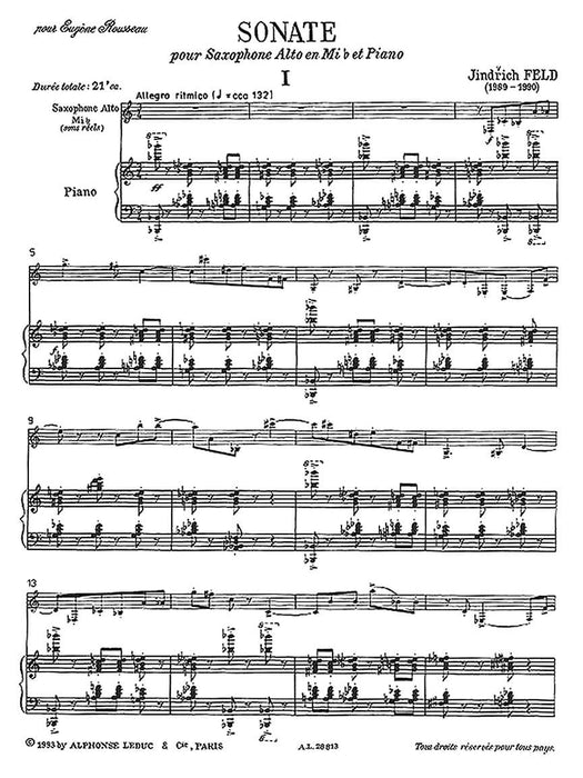 Sonate Pour Saxophone Alto Et Piano 費爾德 薩氏管 鋼琴 | 小雅音樂 Hsiaoya Music