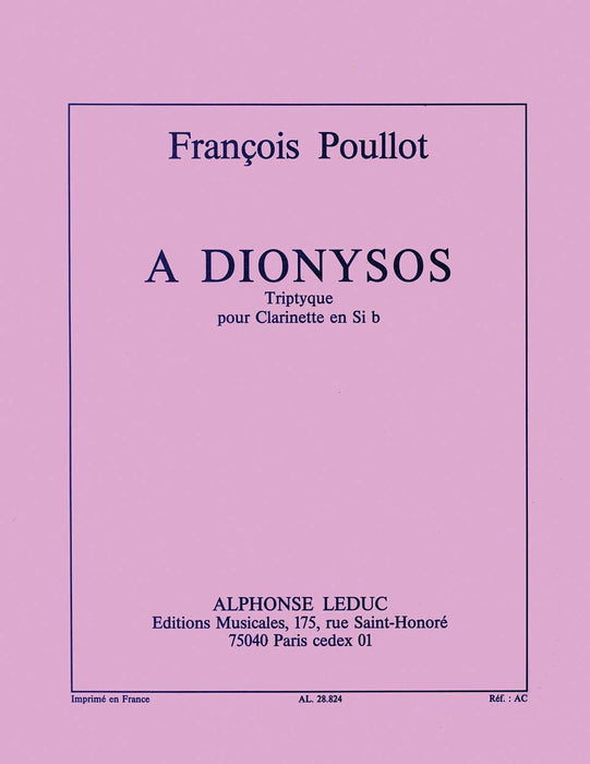 A Dionysos Triptyque 豎笛 | 小雅音樂 Hsiaoya Music