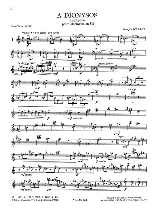 A Dionysos Triptyque 豎笛 | 小雅音樂 Hsiaoya Music