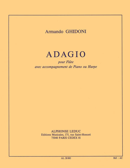Ghidoni Armando Adagio Flute & Piano Or Harp Book 長笛 鋼琴豎琴 | 小雅音樂 Hsiaoya Music