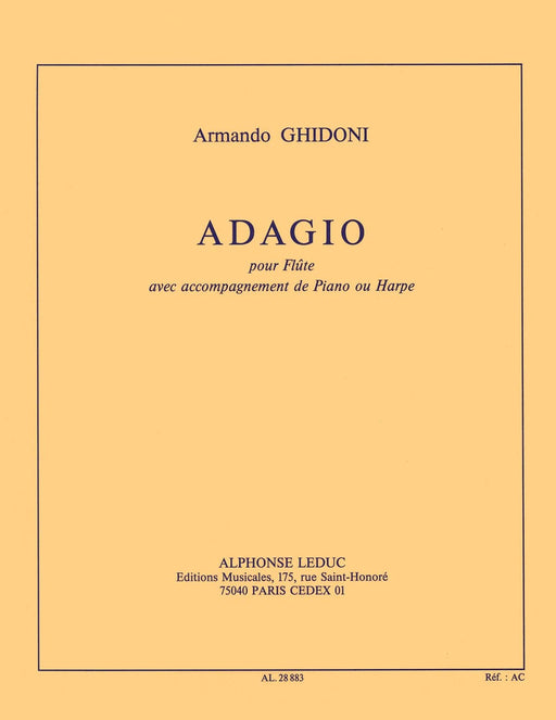 Ghidoni Armando Adagio Flute & Piano Or Harp Book 長笛 鋼琴豎琴 | 小雅音樂 Hsiaoya Music