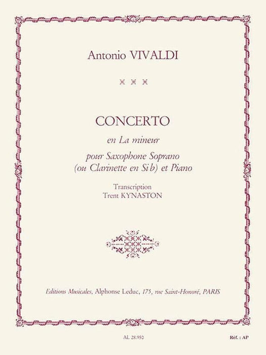 Concerto Fvii/5 Rv461 In A Minor (b Flat Saxophone) 韋瓦第 協奏曲 薩氏管 | 小雅音樂 Hsiaoya Music