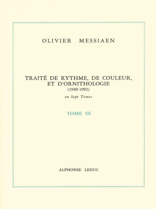 Traite De Rythme, De Couleur, Et D'ornithologie Vol.3 (book) 梅湘 | 小雅音樂 Hsiaoya Music