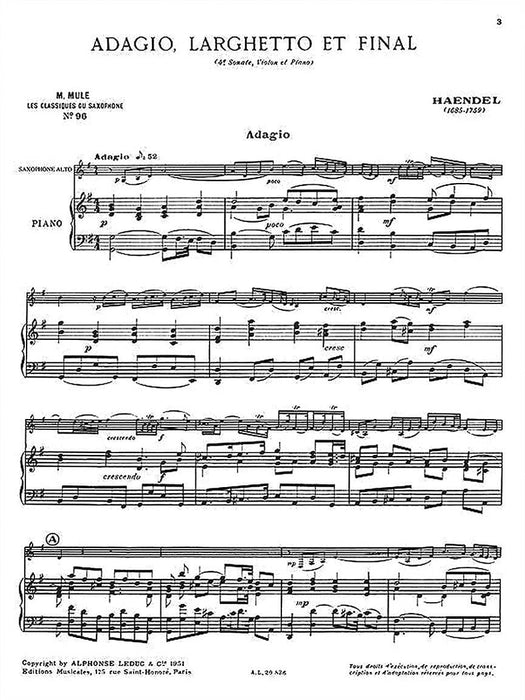 Pieces Celebres Vol.1 (saxophone-alto & Piano) 韓德爾 鋼琴 小品 | 小雅音樂 Hsiaoya Music