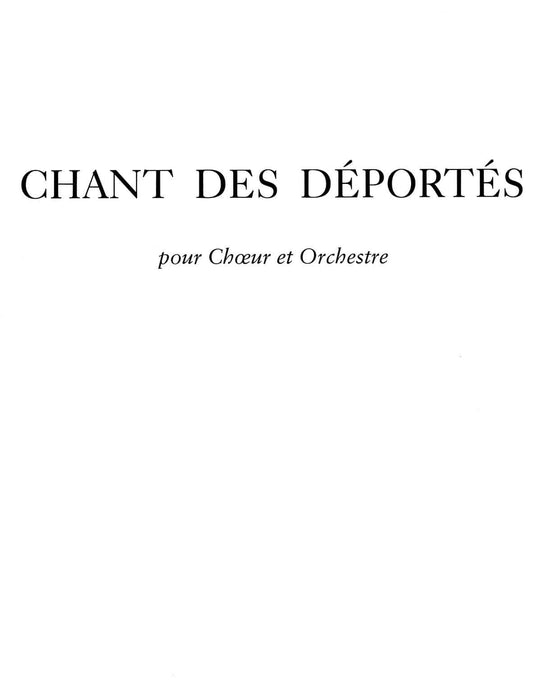 Chant Des Deportes (choral-mixed Accompanied) 梅湘 聖歌 | 小雅音樂 Hsiaoya Music