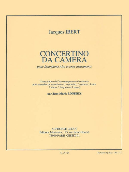 Concertino da Camera for Alto Saxophone and Saxophone Ensemble 伊貝爾 小協奏曲 中音薩氏管 薩氏管重奏 | 小雅音樂 Hsiaoya Music