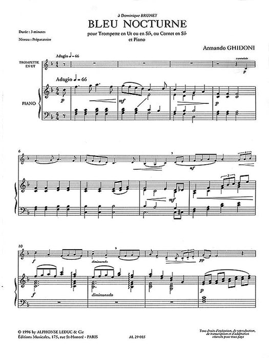 Bleu Nocturne (trumpet & Piano) 夜曲 鋼琴 小號 | 小雅音樂 Hsiaoya Music