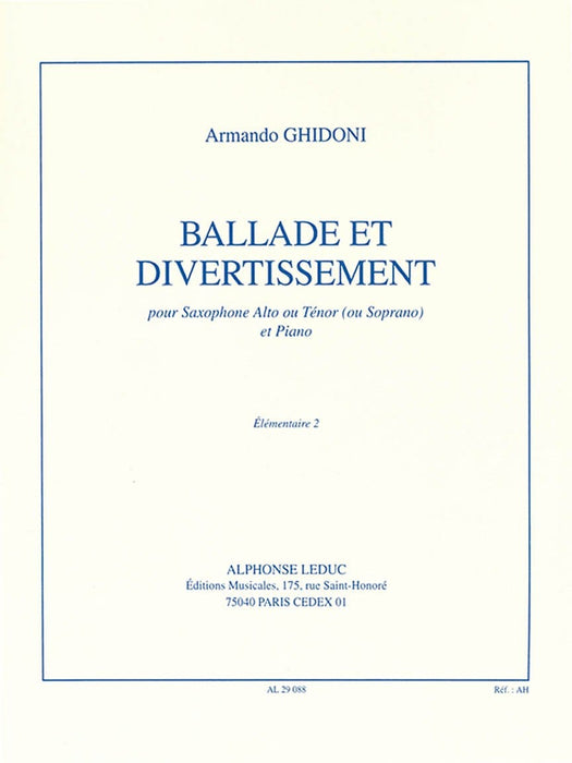 Ballade & Entertainment (alto Saxophone And Piano) 敘事曲 中音薩氏管 鋼琴 | 小雅音樂 Hsiaoya Music