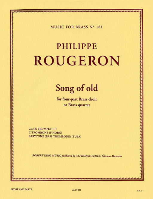 Rougeron King Song Of Old Brass Quartet Score/parts Mfb181 四重奏 | 小雅音樂 Hsiaoya Music