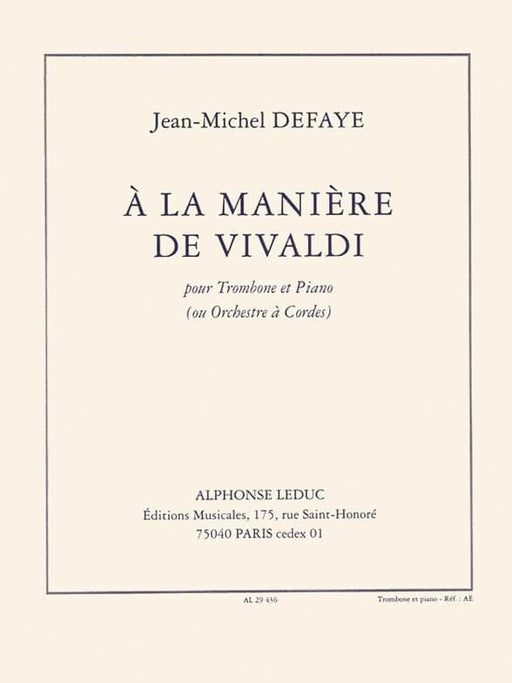 A La Maniere De Vivaldi (trombone & Piano) 長號 鋼琴 | 小雅音樂 Hsiaoya Music