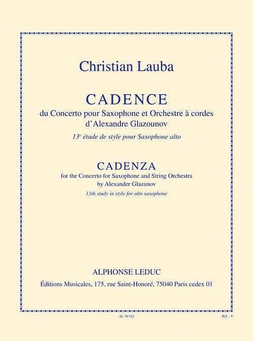Cadence Du Concerto Pour Saxophone Et Orchestre A Cordes D'alexandre Glazounov ( 協奏曲薩氏管 薩氏管 | 小雅音樂 Hsiaoya Music