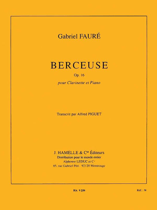 Berceuse Op.16 (clarinet & Piano) 佛瑞 搖籃曲 鋼琴 豎笛 | 小雅音樂 Hsiaoya Music