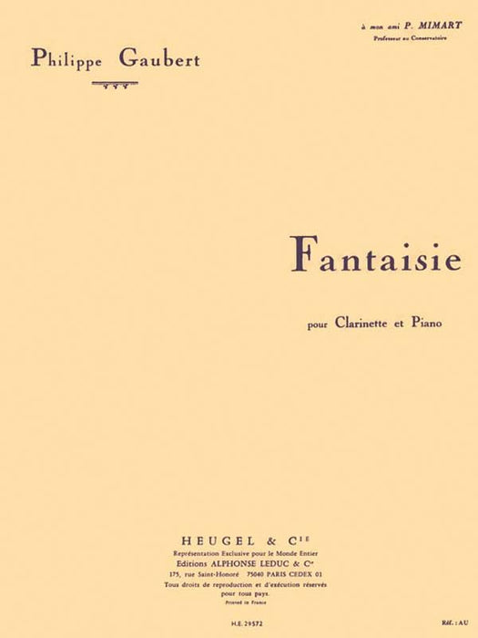 Philippe Gaubert - Fantaisie Pour Clarinette Et Piano 鋼琴 | 小雅音樂 Hsiaoya Music