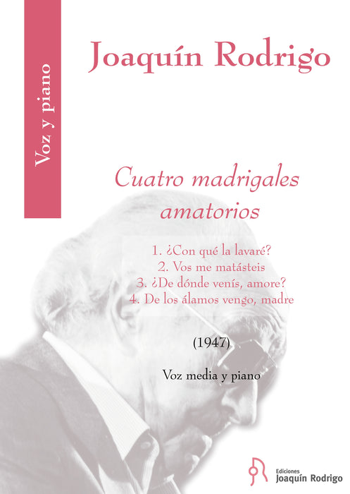 Cuatro Madrigales Amatorios Medium Voice and Piano 羅德利哥 中音 鋼琴 | 小雅音樂 Hsiaoya Music