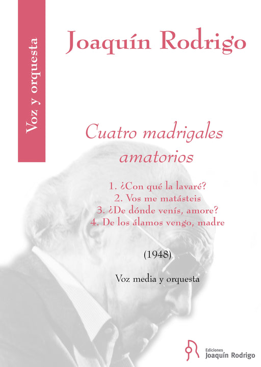 Cuatro Madrigales Amatorios Medium Voice and Orchestra Score 羅德利哥 管弦樂團 管弦樂團 總譜 | 小雅音樂 Hsiaoya Music